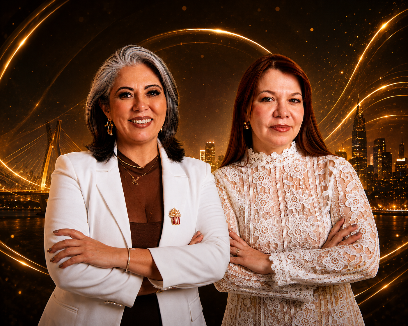 Líslei Freitas e Helena Belloli — idealizadoras do Conexão Sem Fronteiras